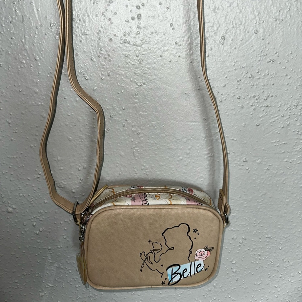 Disney Beige Crossbody Bag and keychain